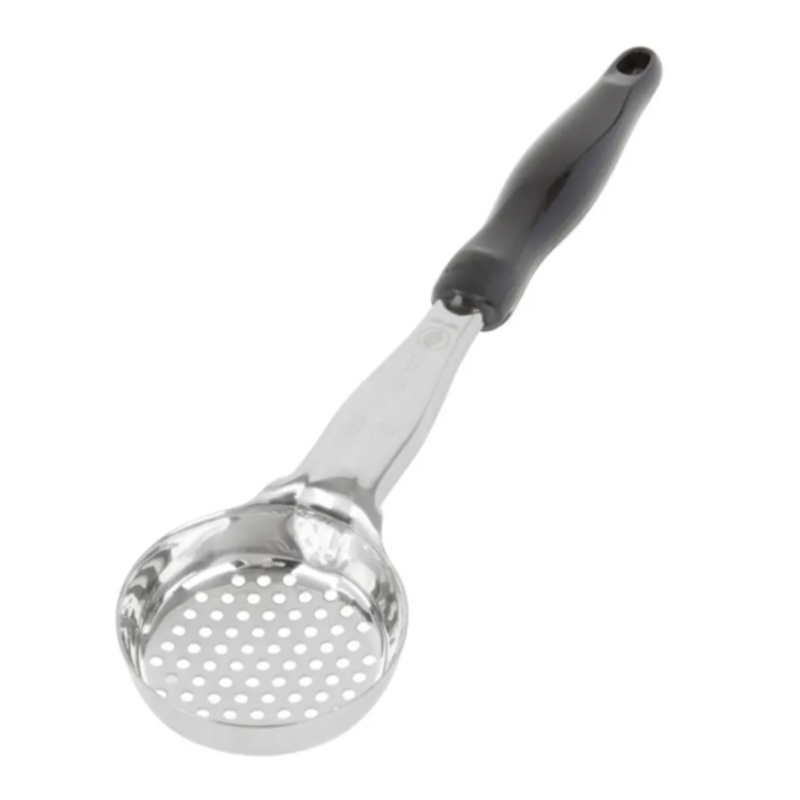 Vollrath 6432320 3 oz Round Perforated Spoodle - Black Nylon Handle, Heavy-Duty, Stainless Steel- 12ea/Case