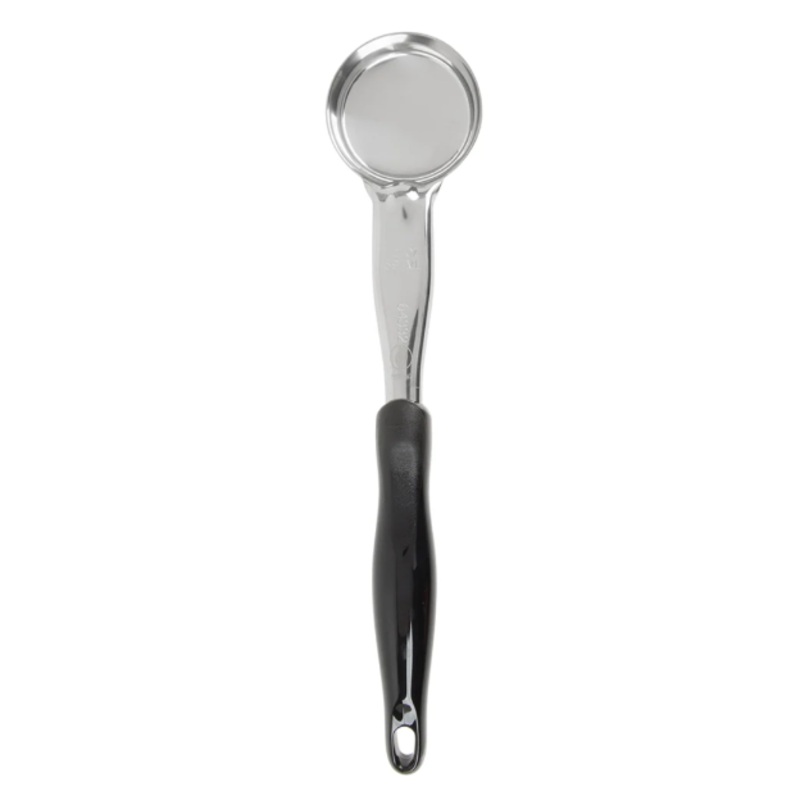 Vollrath 6433220 2 oz Round Solid Spoodle - Black Nylon Handle, Heavy-Duty, Stainless Steel - 12ea/Case