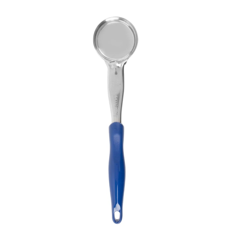 Vollrath 6433230 2 oz Round Solid Spoodle - Blue Nylon Handle, Heavy-Duty, Stainless Steel - 12ea/Case