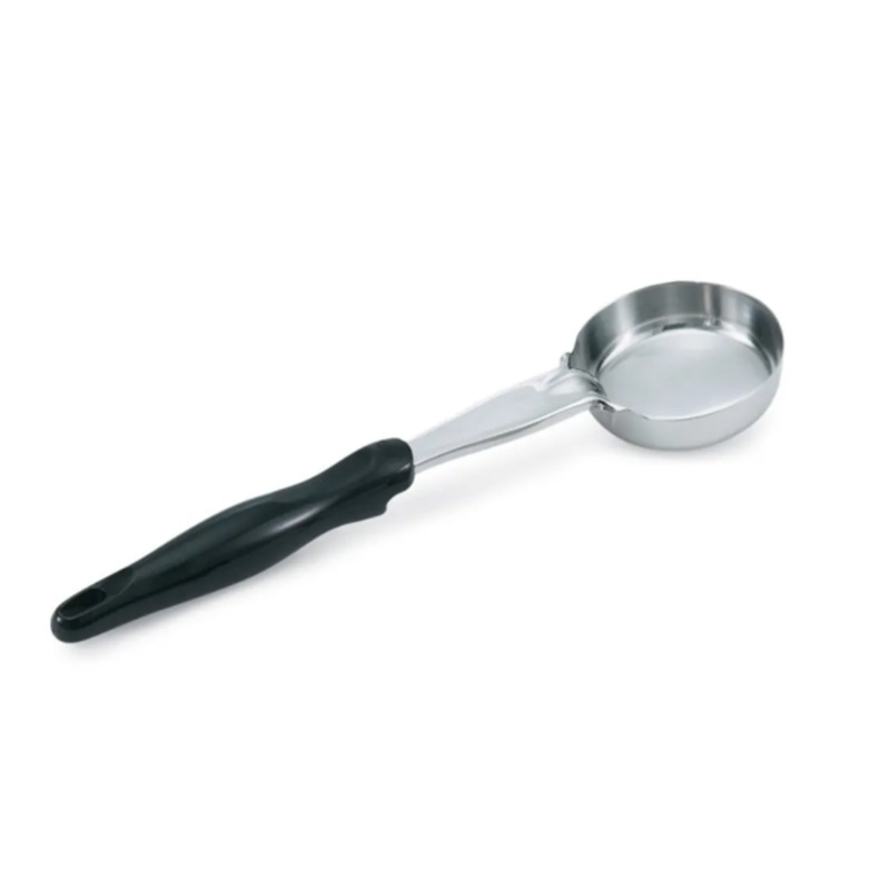 Vollrath 6433320 3 oz Round Solid Spoodle - Black Nylon Handle, Heavy-Duty, Stainless Steel - 12ea/Case