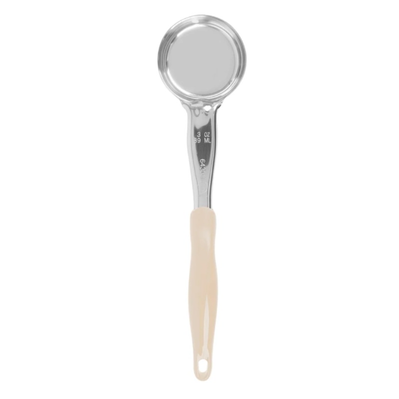 Vollrath 6433335 3 oz Round Solid Spoodle - Ivory Nylon Handle, Heavy-Duty, Stainless Steel - 12ea/Case