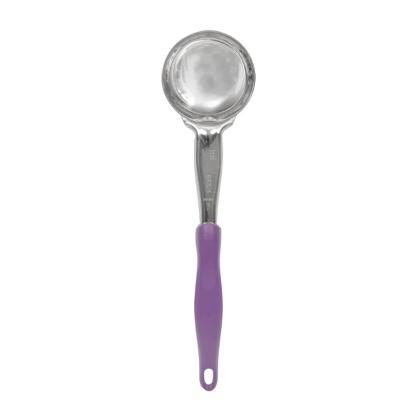 Vollrath 6433480 13" Solid Spoodle w/ Purple Handle - Stainless Steel - 12ea/Case