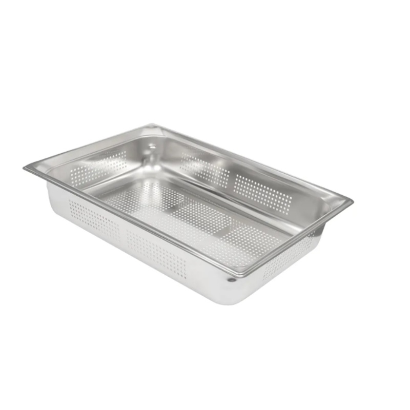 Vollrath 90043 Super Pan 3 Full Size Perforated Steam Table Food Pan - Stainless Steel - 6/Case