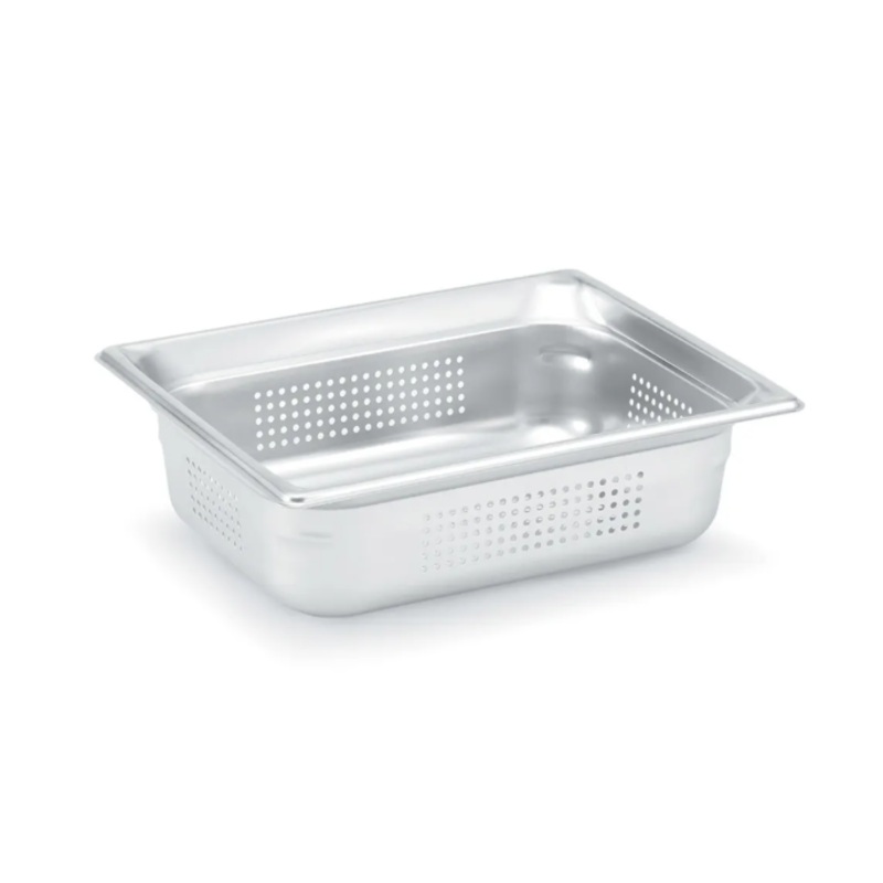 Vollrath 90223 Super Pan 3 Half Size Perforated Steam Table Food Pan - Stainless Steel - 6/Case