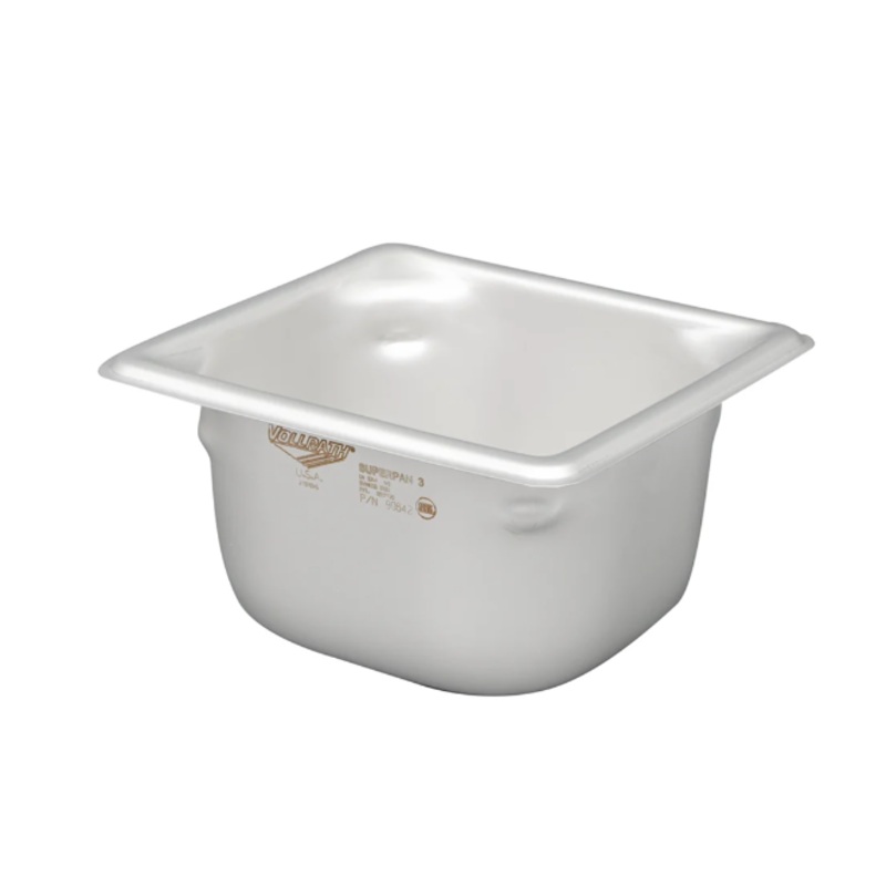 Vollrath 90642 Super Pan 3 Sixth Size Steam Table Food Pan - Stainless Steel - 6/Case