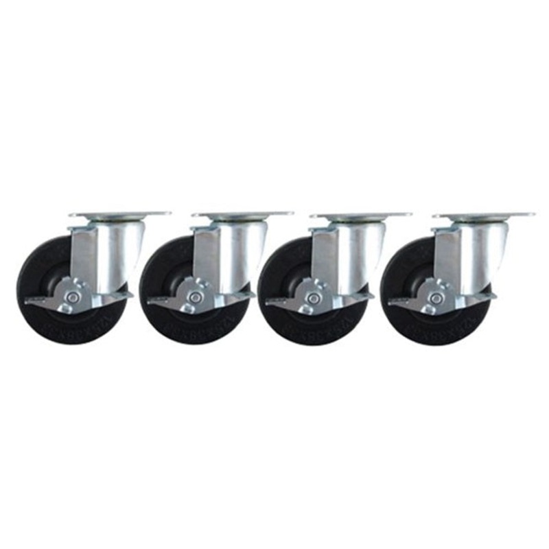 Adcraft GF-40 Swivel Plate Casters 5" - for Floor Model Fryers - 4/set (2 w/ Brakes)