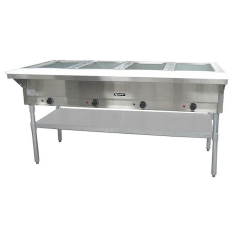 Adcraft ST-240/4 4-Well Electric Steam Table with Cutting Board 63-3/4" - 240v