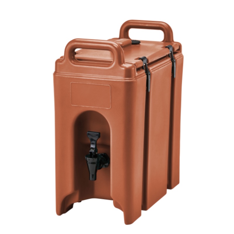 Cambro 250LCD402 Camtainer Insulated Beverage Dispenser 2 1/2 Gal. - Brick Red