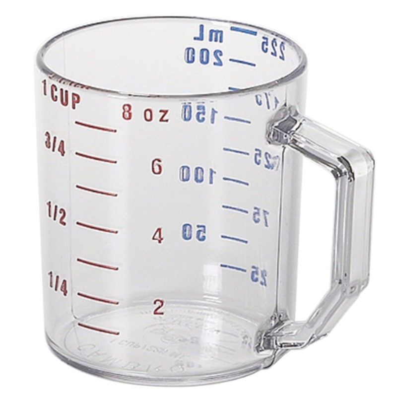 Cambro 25MCCW135 1 cup Camwear Measuring Cup - Clear - 12ea/Case