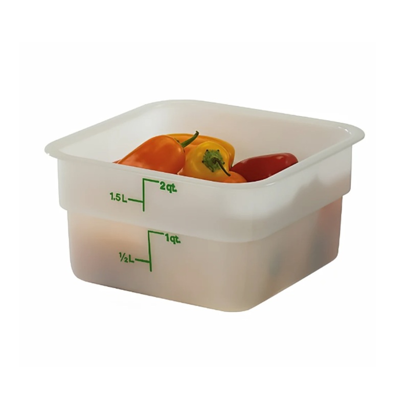 Cambro 2SFSP148 2 qt CamSquare Food Container - Natural White - 6ea/Case