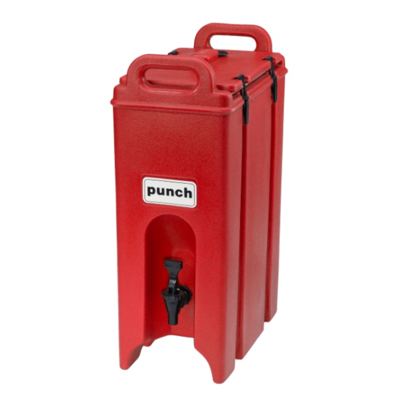 Cambro 500LCD158 Camtainer Insulated Beverage Dispenser 5 Gal. - Hot Red