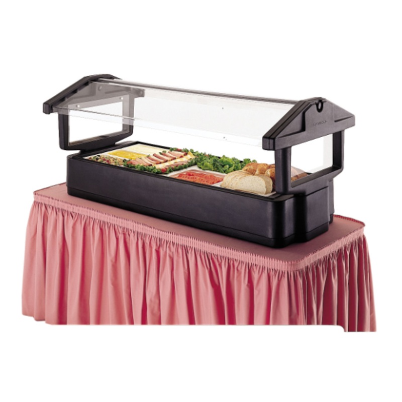 Cambro 5FBRTT110 63 1/2" Cold Food Bar - (4) Pan Capacity, Table Top, Black