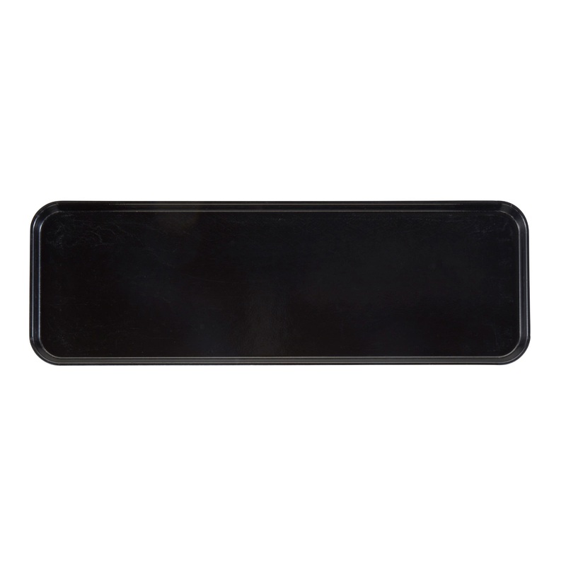 Cambro 826MT110 Fiberglass Rectangular Market Display Tray 8-1/4" x 25-1/2" x 3/4"H - Black - 12/Case
