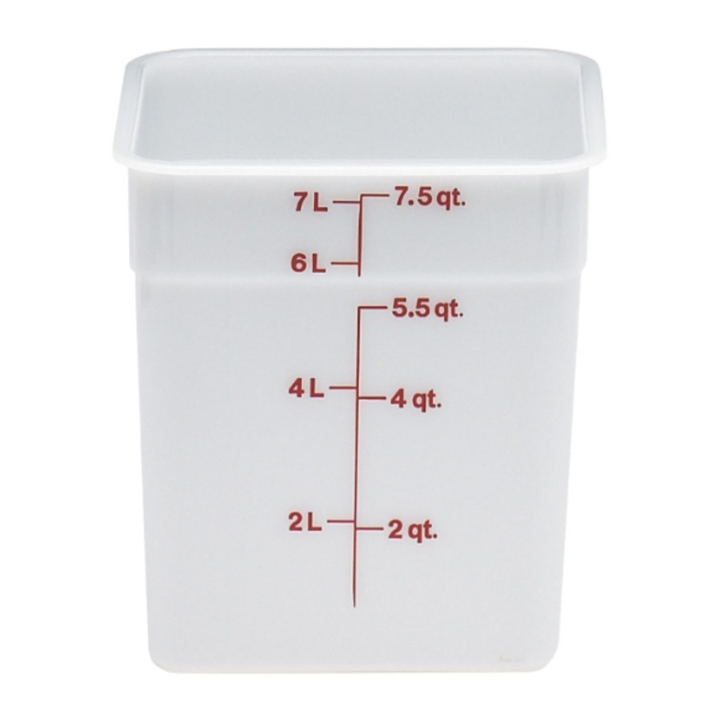 Cambro 8SFSP148 8 qt CamSquare Food Container - Natural White - 6ea/Case