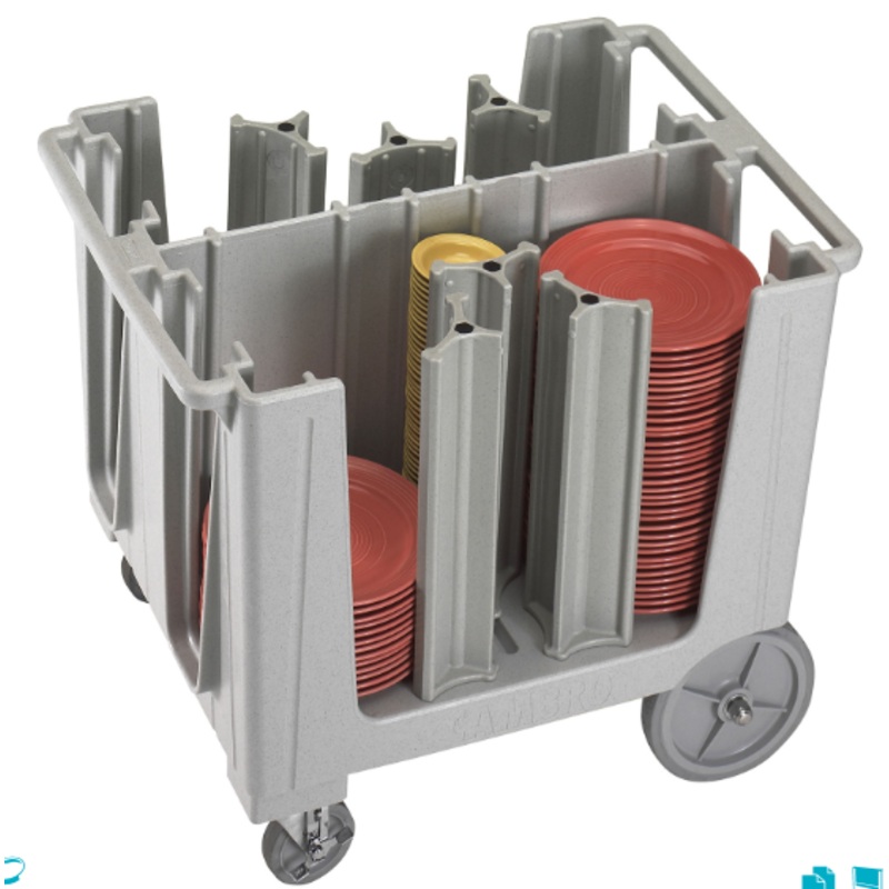 Cambro ADCS480 37 7/8" Mobile Dish Caddy w/ (6) Columns - Plastic, Speckled Gray