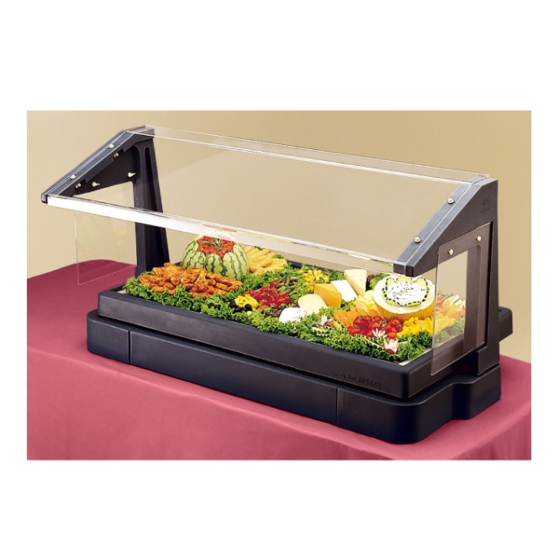 Cambro BBR720110 Black Tabletop Salad/Buffet Bar with Sneeze Guard 73-7/8" - (5) Full Size Pan/Capacity