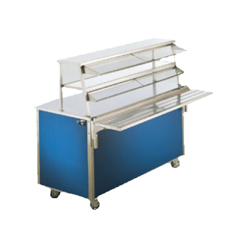 Vollrath 37321 Double Deck Classic Cafeteria Breath Guard For 46"W 4-Series Signature Server