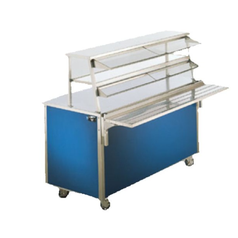 Vollrath 37323 Double Deck Classic Cafeteria Breath Guard For 74"W 4-Series Signature Server