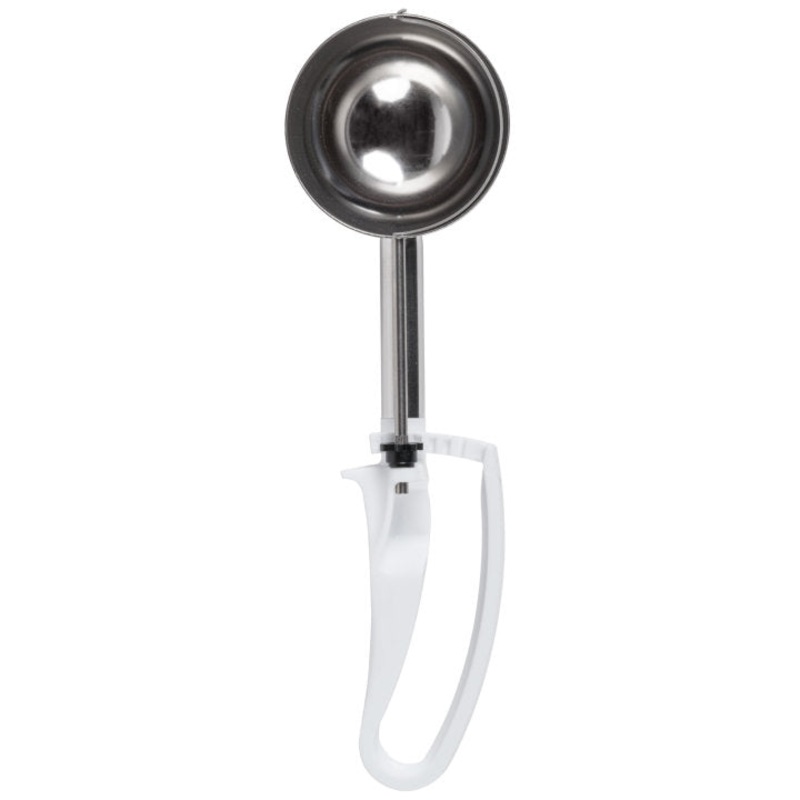 Vollrath 47370 Jacob's Pride Extended Length Disher with White Squeeze Handle 4.7 oz. - Size 6 - 12/Case