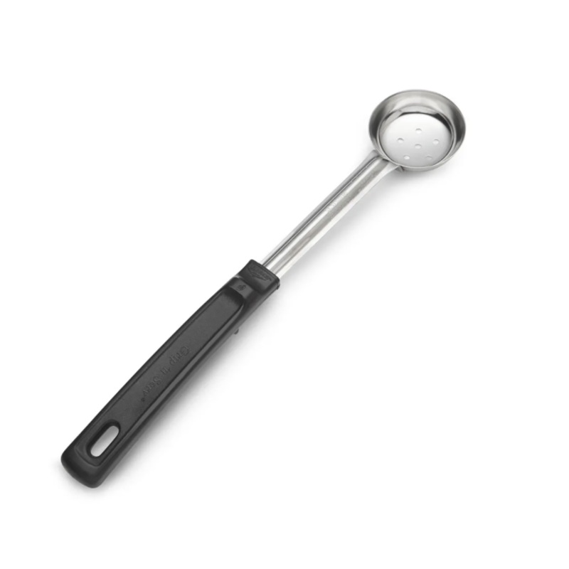 Vollrath 61145 1 oz Perforated Spoodle - Black Poly Handle, Stainless - 12ea/Case