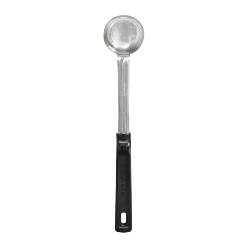 Vollrath 61147 1 oz Solid Spoodle - Black Poly Handle, Stainless - 12ea/Case