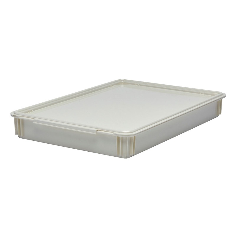 Cambro DB18263CW148 Camwear Polycarbonate Pizza Dough Box 26"L x 18"W x 3"D - White - 6/Case
