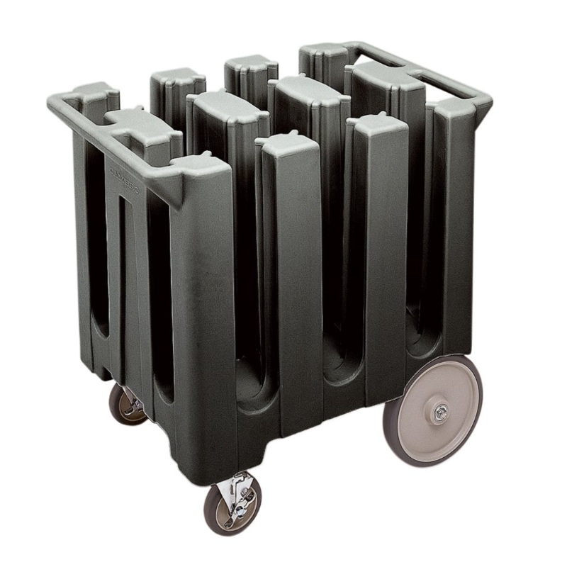 Cambro DC575110 23 1/2" Mobile Dish Caddy w/ (6) Columns - Plastic, Black