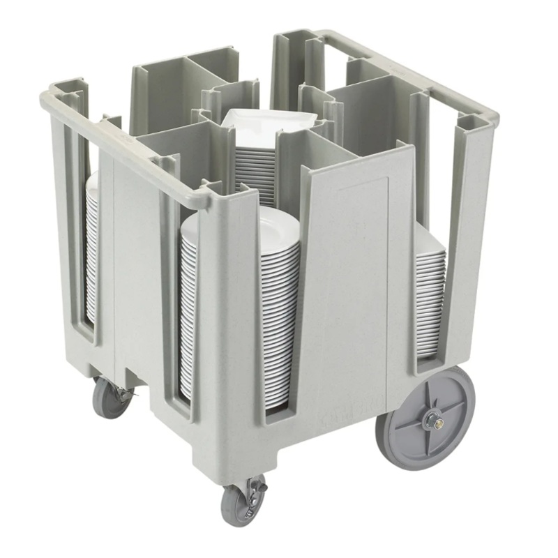 Cambro DCS950480 30 1/2" Mobile Dish Caddy w/ (5) Columns - Plastic, Speckled Gray