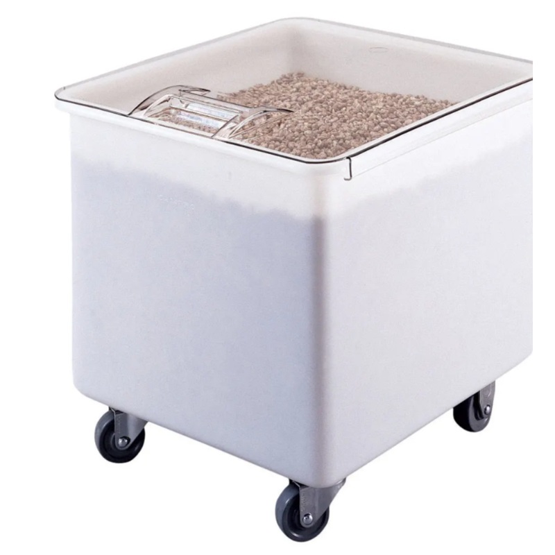 Cambro IB32148 Mobile Ingredient Bin - 32 Gallon Capacity, Clear Cover/White Base