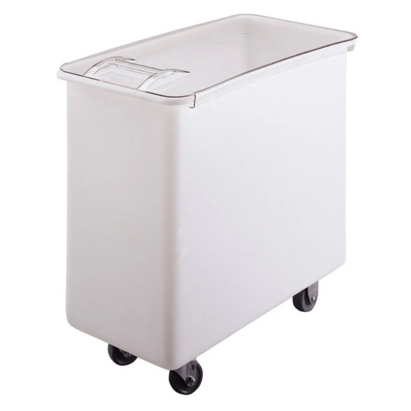 Cambro IB36148 Mobile Ingredient Bin - 34 Gallon Capacity, Clear Cover/White Base