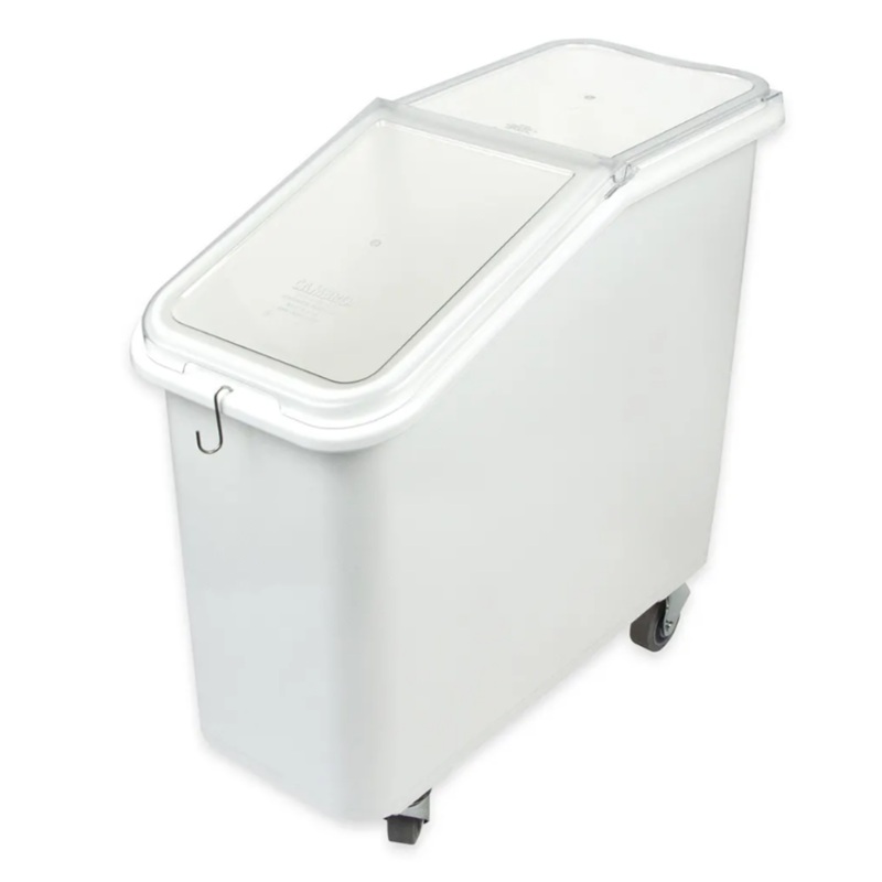 Cambro IBS20148 Mobile Ingredient Bin - 21 Gallon Capacity, Clear Cover/White Base