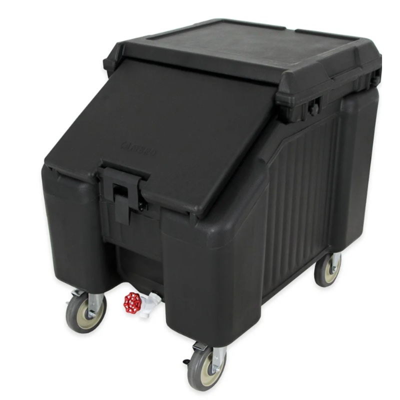 Cambro ICS100L110 100 lb Insulated Mobile Ice Caddy - Plastic, Black