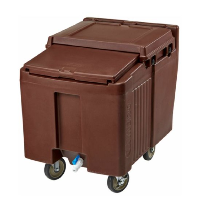 Cambro ICS125LB131 125 lb Insulated Mobile Ice Caddy - Plastic, Dark Brown