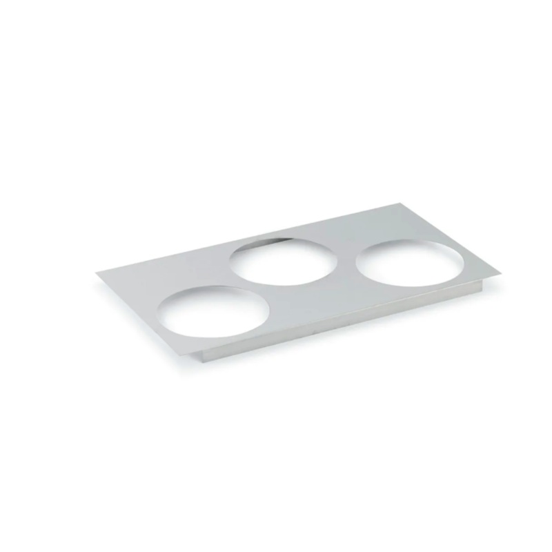 Vollrath 19188 Adaptor Plate, (3) 8 3/8" Holes, Stainless Steel
