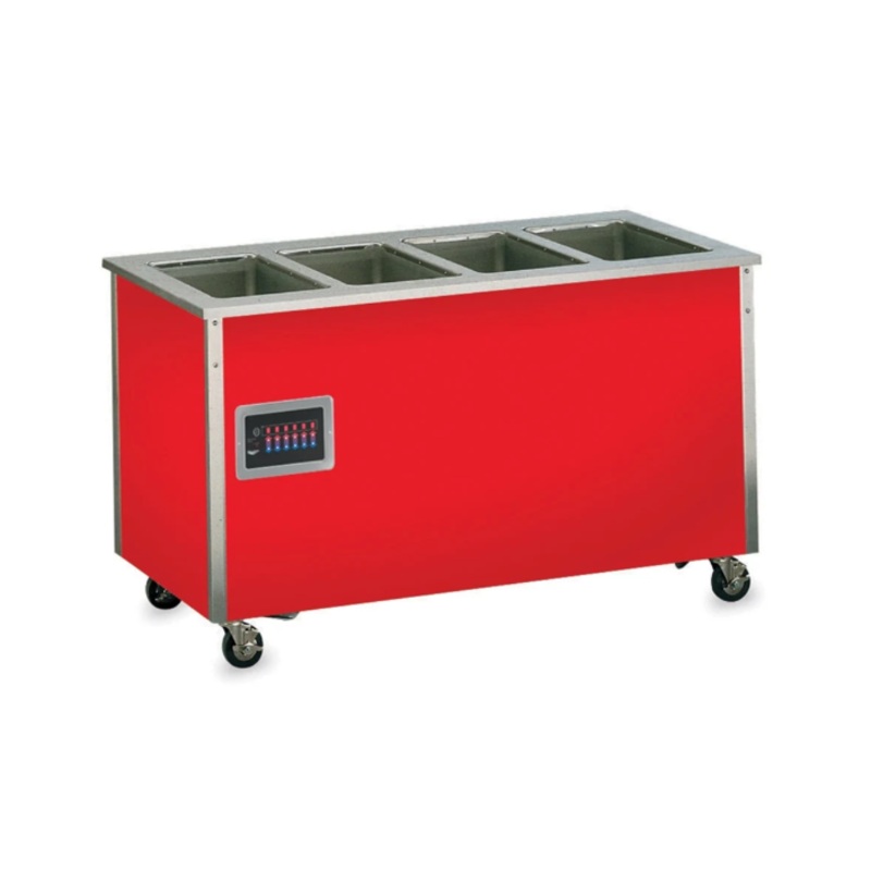 Vollrath 37050 5 Well Hot Food Station - Enclosed Base, Thermostat, Manifold Drain, 34x74x28