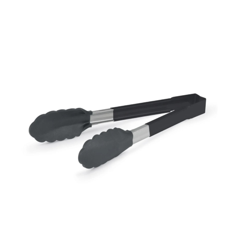 Vollrath 4781622 16"L Stainless Steel Utility Tongs - Black - 12ea/Case