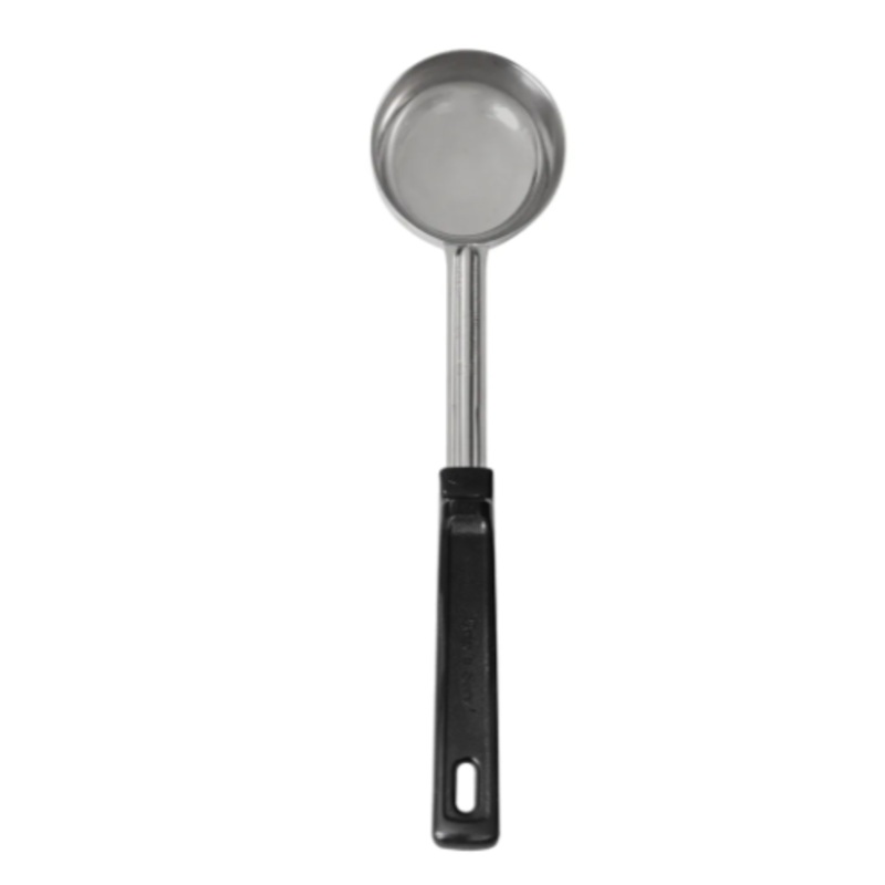 Vollrath 61172 4 oz Solid Spoodle - Black Plastic Handle, Stainless - 12ea/Case