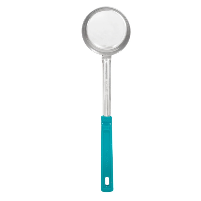 Vollrath 62177 6 oz Solid Spoodle - Teal Poly Handle, Stainless