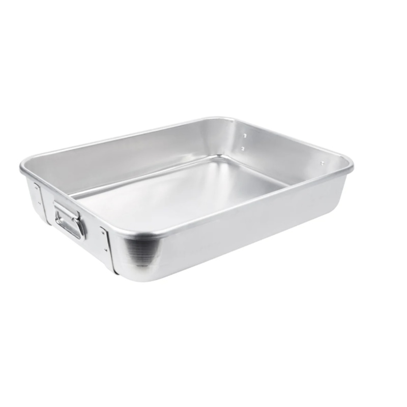 Vollrath 68361 29 3/4 qt Roasting Pan Top with Straps - 24x18x4 3/4" Aluminum - 2ea/Case