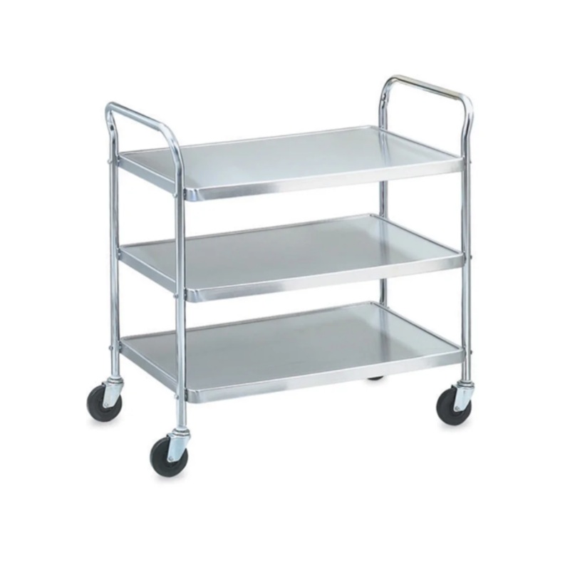 Vollrath 97106 3 Level Stainless Utility Cart w/ 500 lb Capacity, Raised Ledges