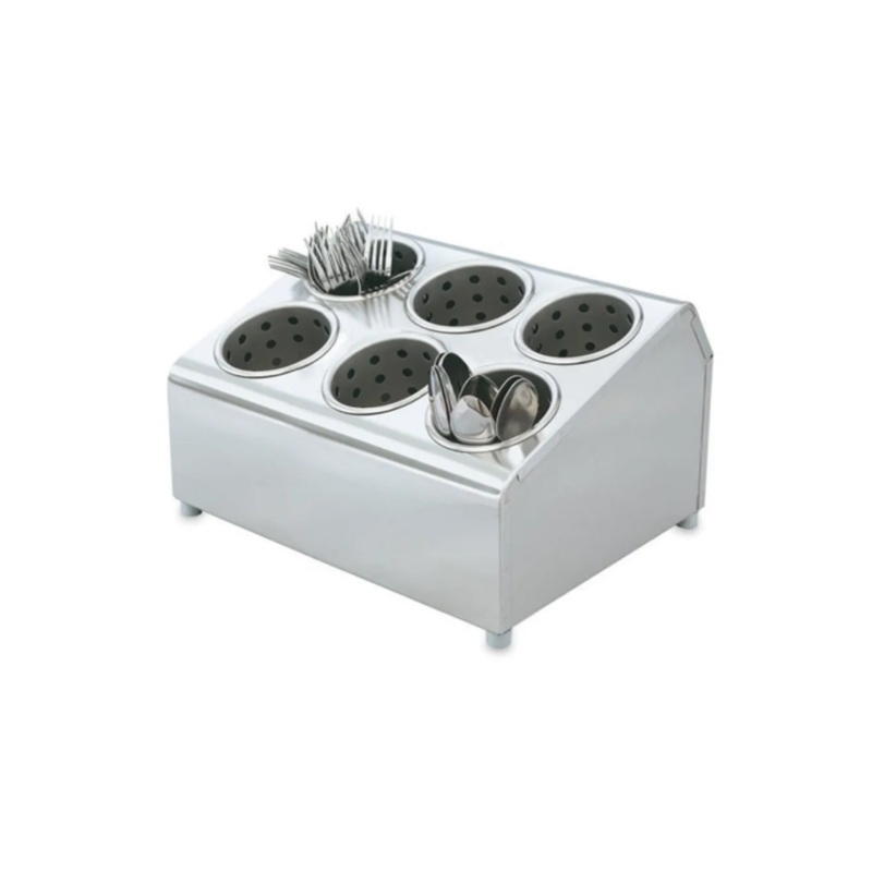 Vollrath 97241 Cutlery Dispenser - 6 Cylinder, 14 7/8x11 1/2x8 1/2" Stainless