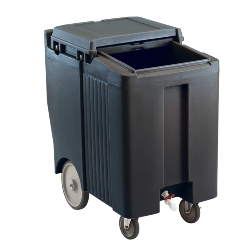 Cambro ICS175TB110 175 lb Insulated Mobile Ice Caddy - Plastic, Black