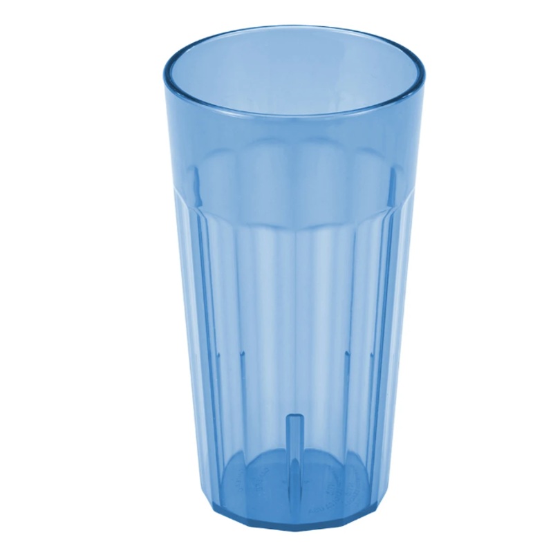 Cambro NT20401 22 oz Slate Blue Fluted Plastic Tumbler - 36ea/Case