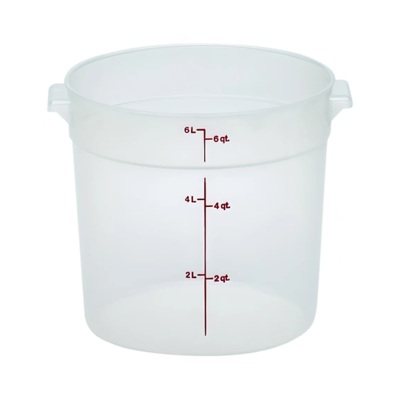 Cambro RFS6PP190 6 qt Round Storage Container - Translucent - 12ea/Case