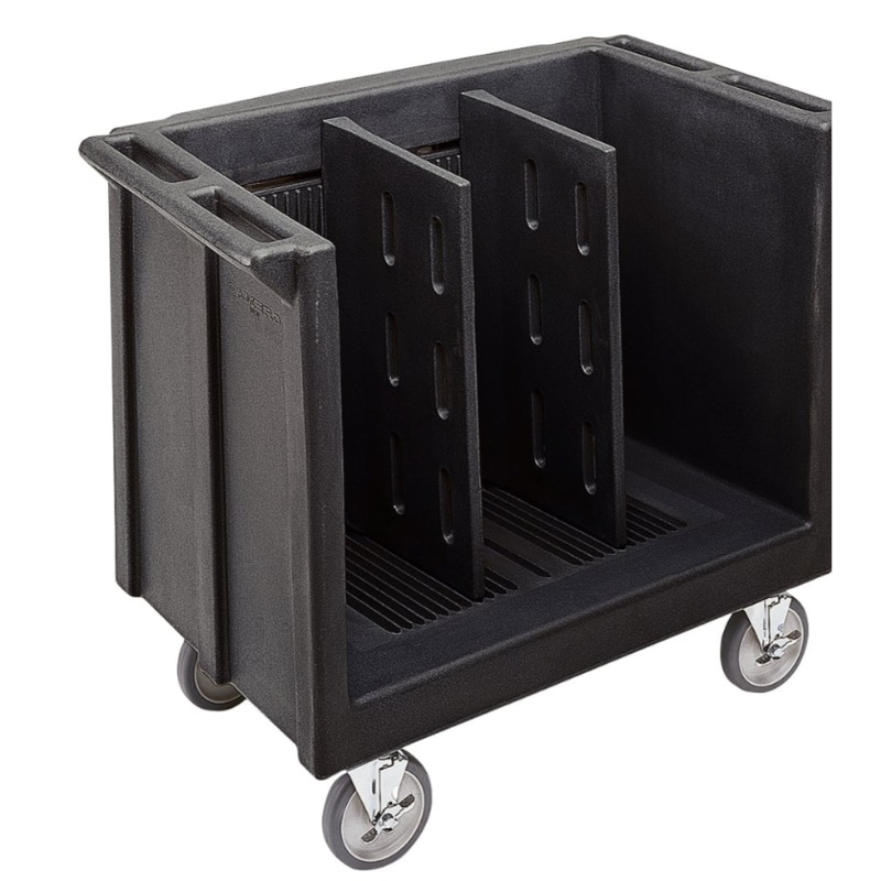 Cambro TDC30110 38 7/8" Mobile Dish Caddy w/ (3) Columns - Plastic, Black