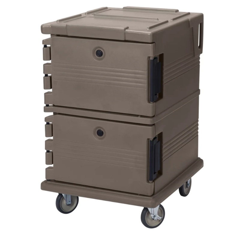 Cambro UPC1200194 Ultra Camcart Insulated Food Carrier - 90 qt w/ (16) Pan Capacity, Granite Sand