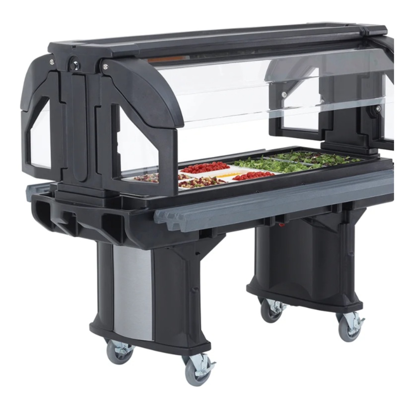 Cambro VBRHD6110 82" Versa Food Bar Cold Food Bar - (5) Pan Capacity, Floor Model, Black