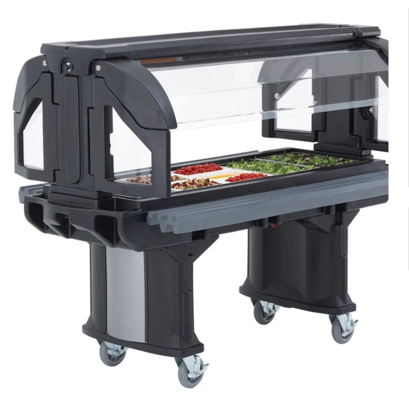 Cambro VBRL6110 82" Versa Food Bar Cold Food Bar - (5) Pan Capacity, Floor Model, Black