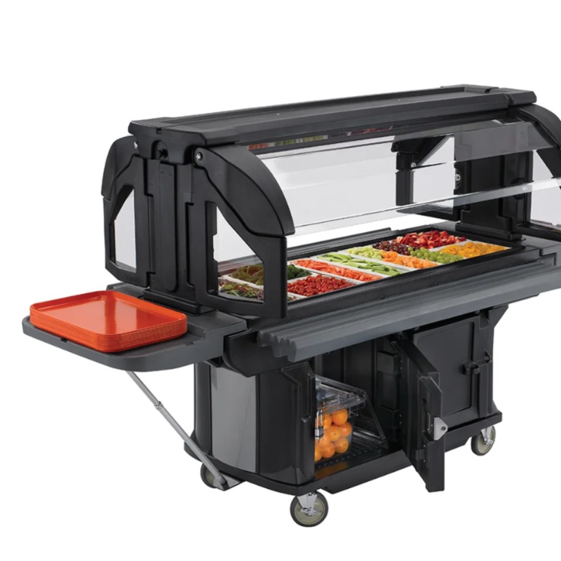 Cambro VBRU6110 82" Versa Food Bar Cold Food Bar - (5) Pan Capacity, Floor Model, Black