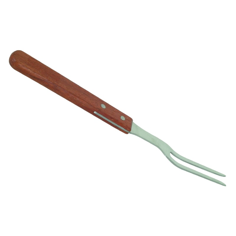 Thunder Group SLTWPF013 Stainless Steel Pot Fork with Riveted Wood Handle 13"